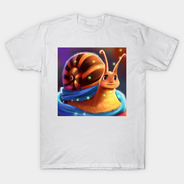 Cute Snail Drawing T-Shirt by Play Zoo